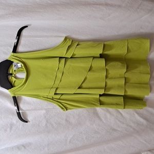NWT Worthington Women's Sleeveless Top Sz Med Lime Green/Yellow Color
